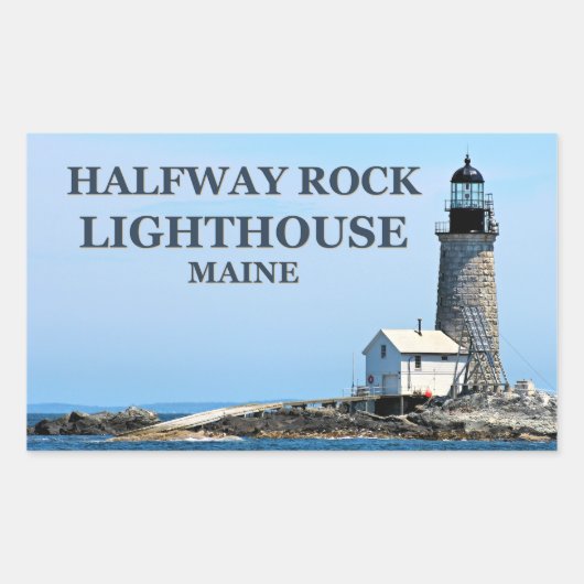 Halfway Rock Lighthouse, Stickers Maine (Devant)