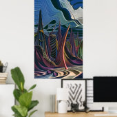 Halfway to an Abstract Futurism Poster (Thuiskantoor)