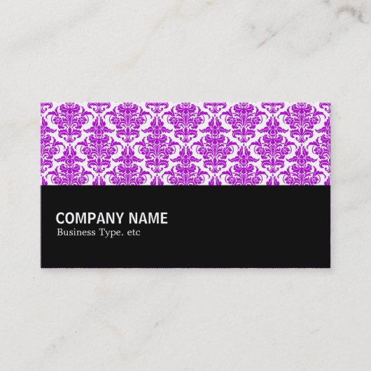 Halfweg 058 - Paarse Damask Visitekaartje (Voorkant)