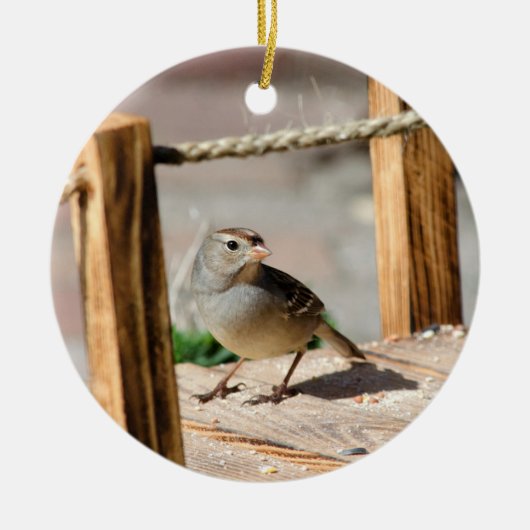 Halfweg over de brug keramisch ornament (Voorkant)