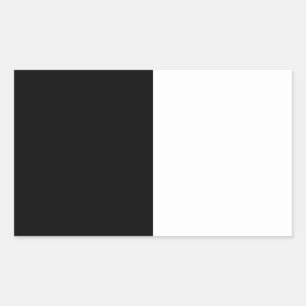 Halfwitte en zwarte afbeelding rechthoekige sticker