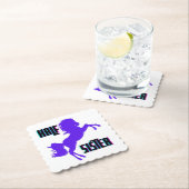 Halfzuster Paarse Pony Kartonnen Onderzetters (Insitu)