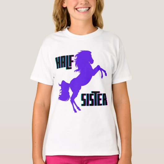 Halfzuster Paarse Pony T-shirt (Voorkant)