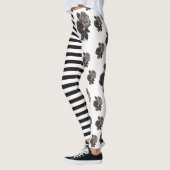 Halfzware en halve Roos zwart-wit Leggings (Links)