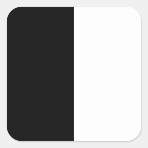 Halfzwart en half wit Midden passen dit aan Vierkante Sticker