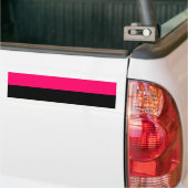 Halfzwart en helder roze bumpersticker (Op Truck)