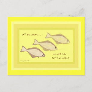Halibut Haiku Art Briefkaart - Verzamelbaar Briefk