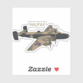 Halifax British WW2 Airplane Sticker (Vel)