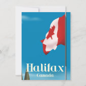 Halifax Canada Reisposter Kaart (Achterkant)
