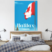 Halifax Canada Travel poster Canvas Afdruk (Insitu (Slaapkamer))