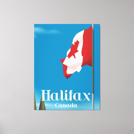 Halifax Canada Travel poster Canvas Afdruk (Voorkant)