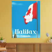 Halifax Canada Travel poster Canvas Afdruk (Insitu (Woonkamer))
