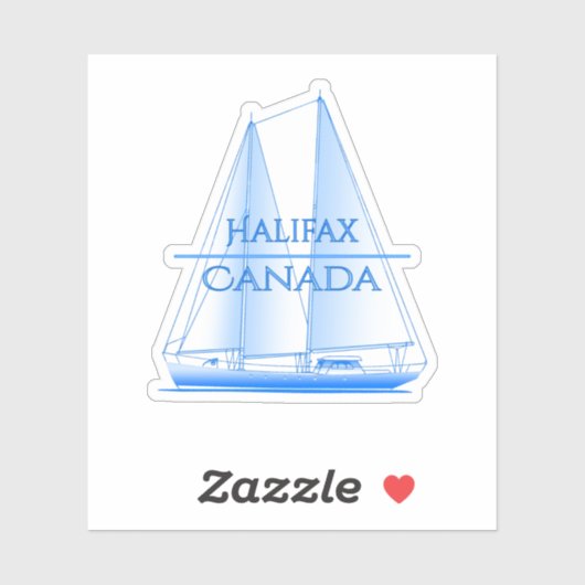 Halifax Coastal Nautical Sailing Sailor Sticker (Vel)
