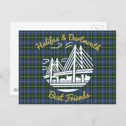 Halifax & Dartmouth Beste vrienden buien briefkaar Briefkaart (Voorkant / Achterkant)