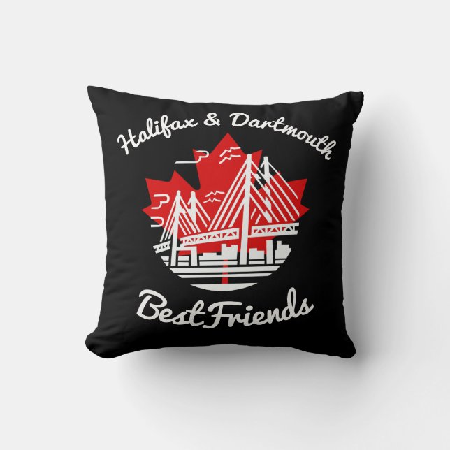 Halifax en Dartmouth Bestvrienden canada pillow Kussen (Voorkant)