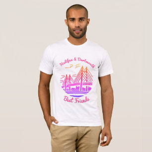 Halifax en Dartmouth Nova Scotia bestvrienden T-shirt