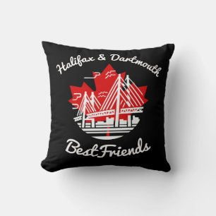 Halifax et Dartmouth Bestfriends canada coussin
