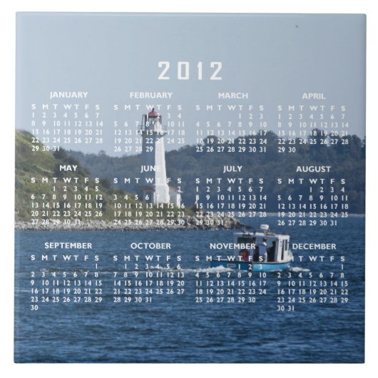 Halifax Harbour Calendar Tegel Tegeltje (Voorkant)