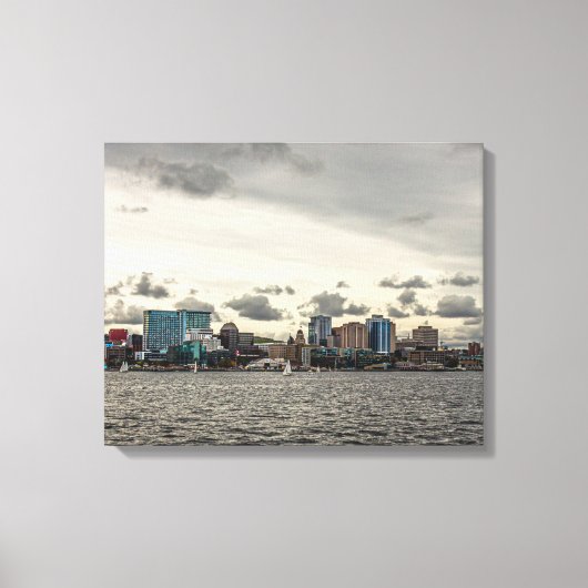 Halifax Harbour Skyline Canvas Afdruk (Voorkant)