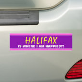 "HALIFAX IS WAAR IK GELUKKIG BEN!" (Canada) Bumpersticker (Op auto)