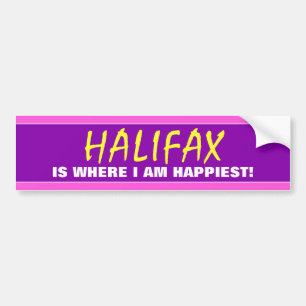 "HALIFAX IS WAAR IK GELUKKIG BEN!" (Canada) Bumpersticker