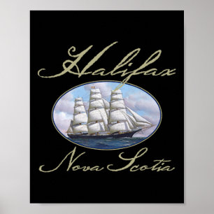 Halifax Nova Scotia Clipperschepen Poster