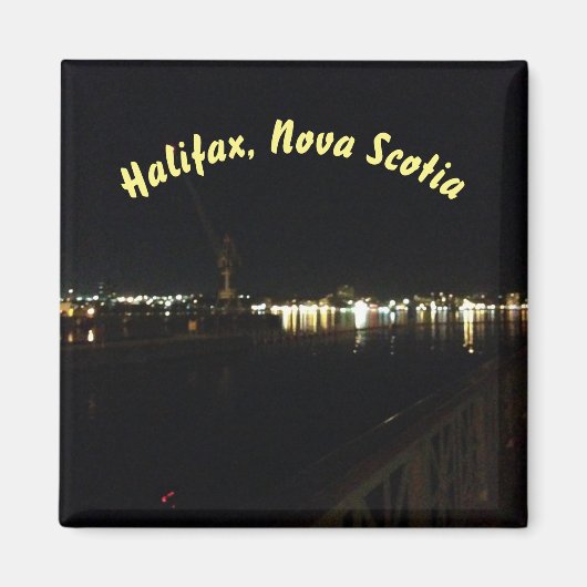 Halifax, Nova Scotia Night Magneet (Voorkant)