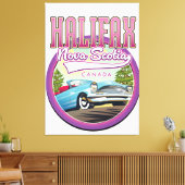 Halifax Nova Scotia reizen logo Canvas Afdruk (Insitu (Woonkamer))