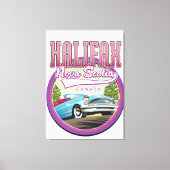 Halifax Nova Scotia reizen logo Canvas Afdruk (Voorkant)