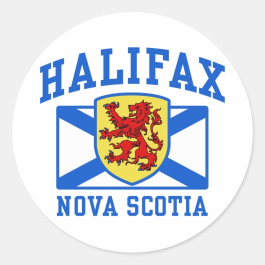 Halifax Nova Scotia Ronde Sticker (Voorkant)