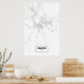 Halifax, Nova Scotia (zwart op wit) Poster (Keuken)