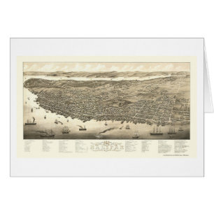 Halifax, NS, carte panoramique du Canada - 1879
