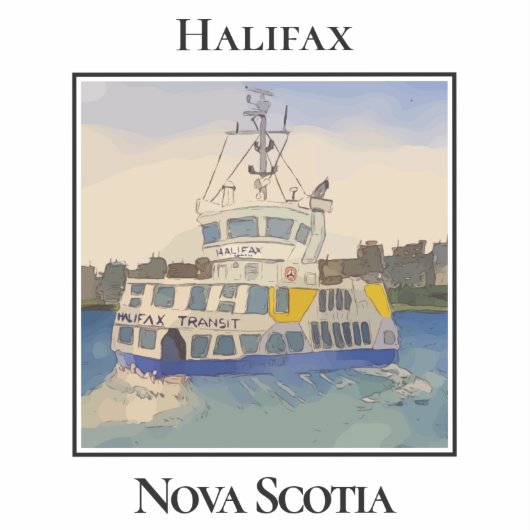 Halifax veerboot, Nova Scotia Sticker (Voorkant)