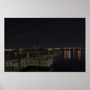 Halifax Waterfront bij Night fine art print