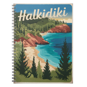 Halkidiki Griekenland vintage Notitieboek