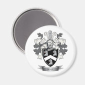 Hall Family Crest Coat of Arms Magneet (Voorkant / Achterkant)