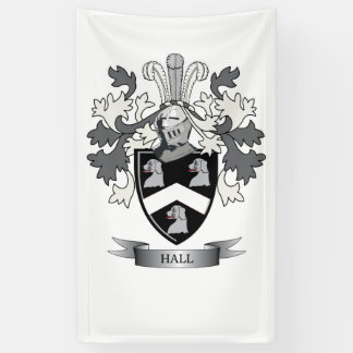 Hall Family Crest Coat of Arms Spandoek