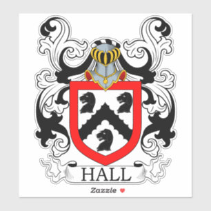 Hall Family Crest Sticker