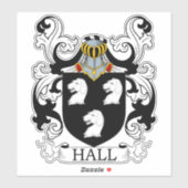 Hall Family Crest Sticker (Vel)