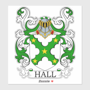 Hall Family Crest Sticker
