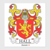 Hall Family Crest Sticker (Vel)