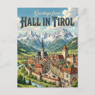 Hall in Tirol Oostenrijk Briefkaart