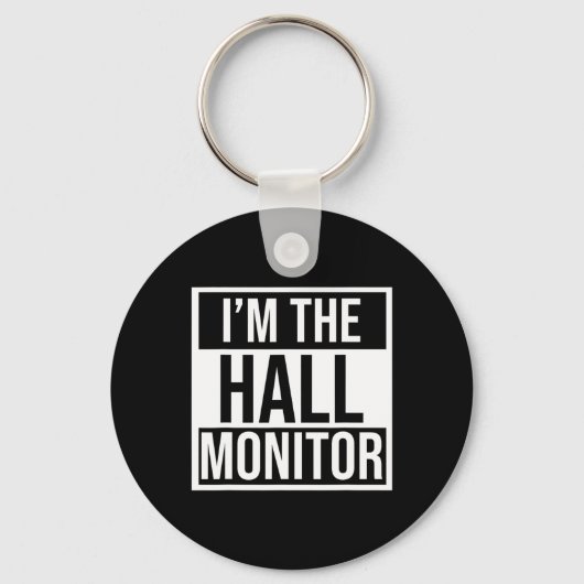 Hall Monitor Gift Terug naar School Student Sleutelhanger (Voorkant)