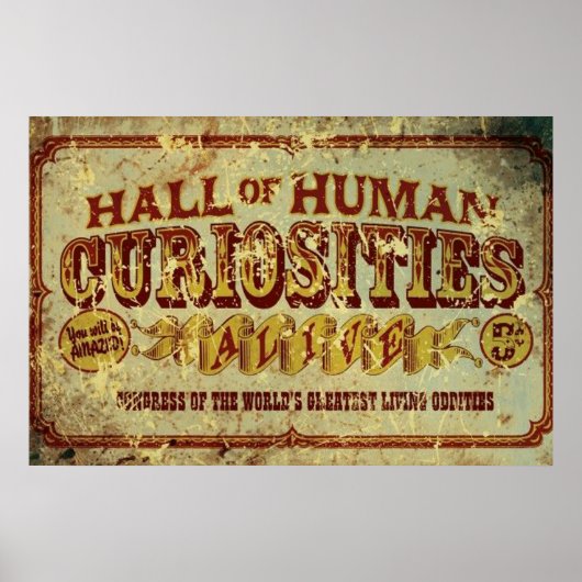 Hall of Human Curiosities Poster (Voorkant)