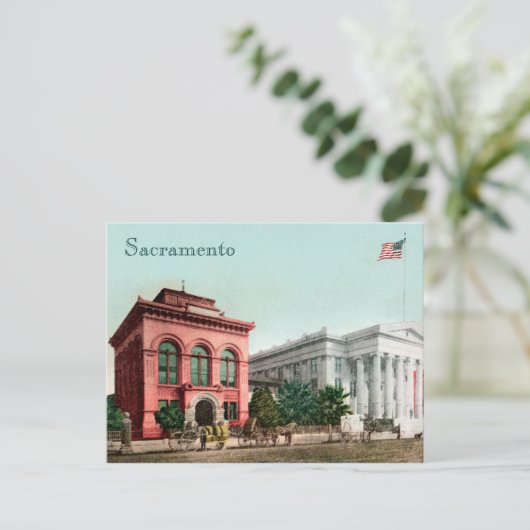 Hall Of Records Carte Postale Ancienne Californie (Debout devant)