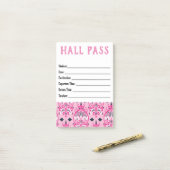 Hall Pass Post-it® Notes (Op bureau)