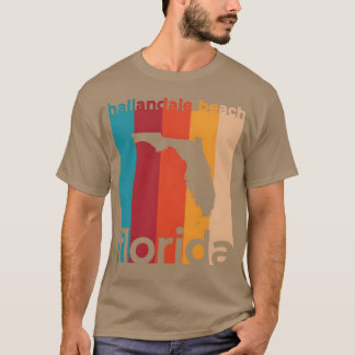 Hallandale Beach Florida Retro 80s grappig T-shirt