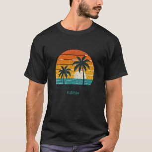 Hallandale Beach Florida Retro Vintage Verweerd S T-shirt