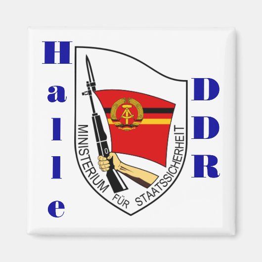 Halle, East Germany Stasi Magnet DDR GDR (Devant)