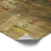 Hallé Vrouw boogschutter in de bossen Poster (Hoek)